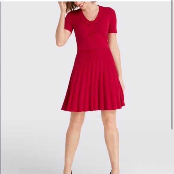 NWT Draper James Sz Large Bow Knit Red Dress